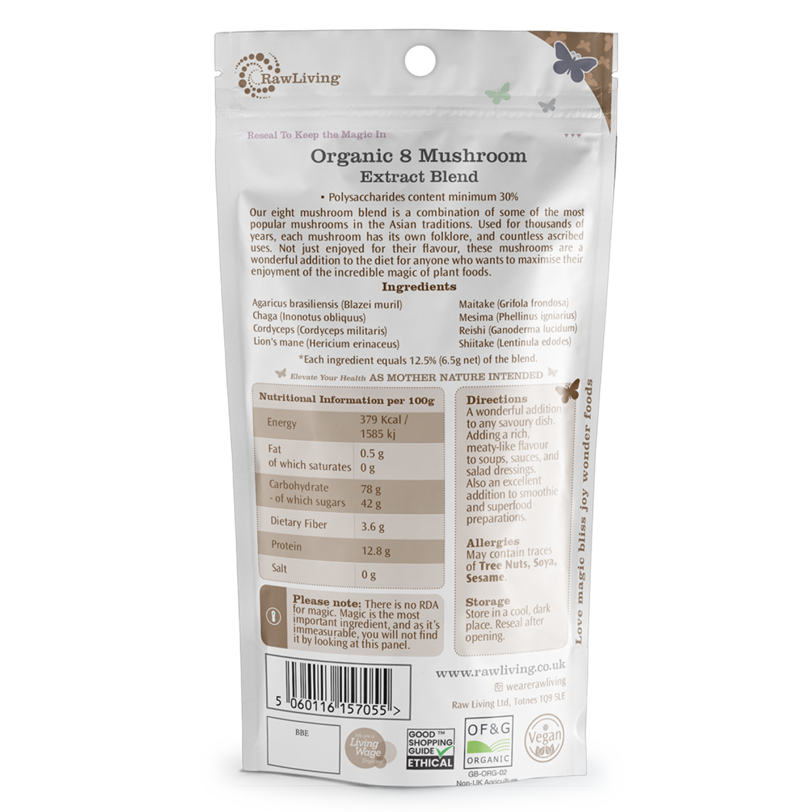 8 Mushroom 8:1 Extract Powder - Organic