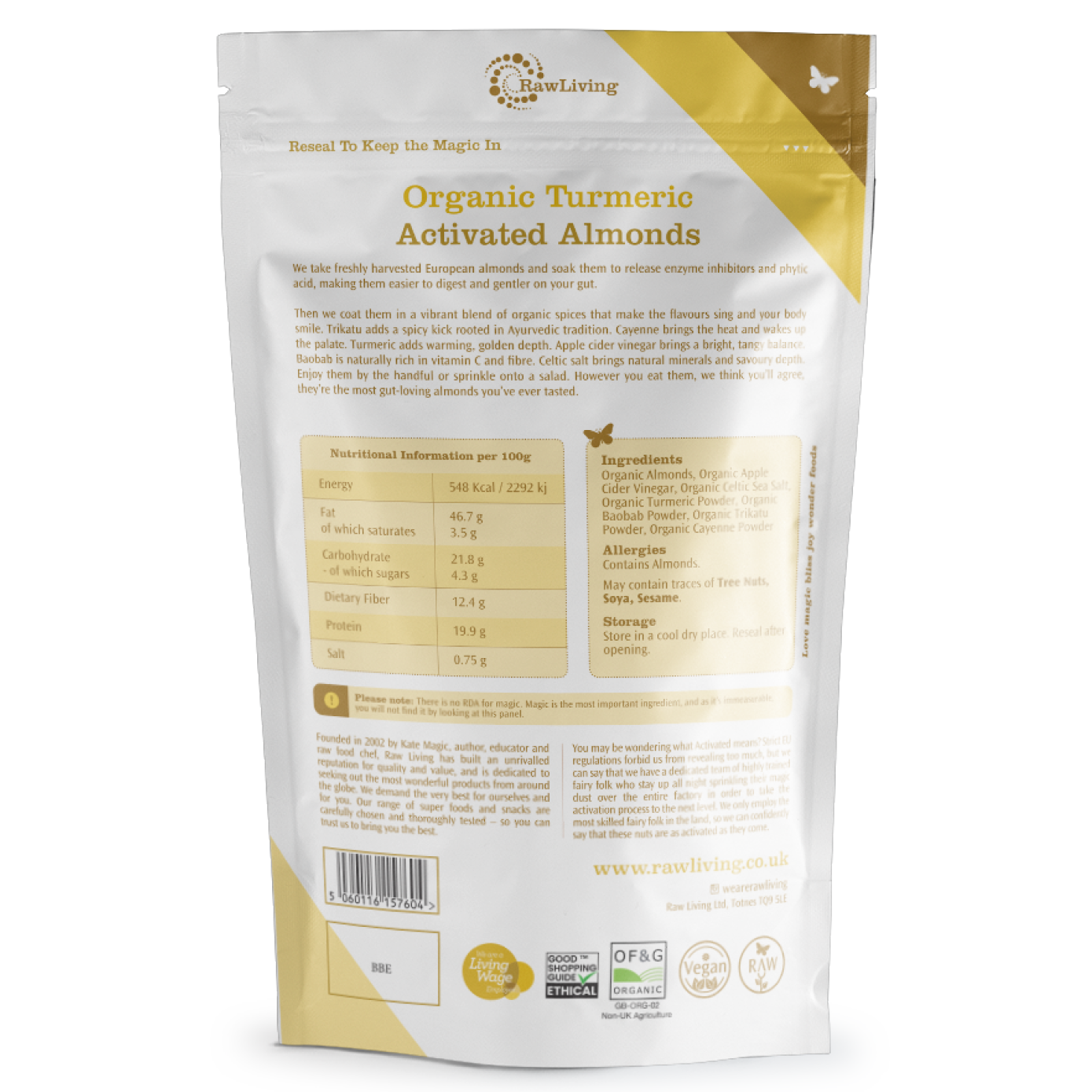 Turmeric Almonds - Activated & Organic