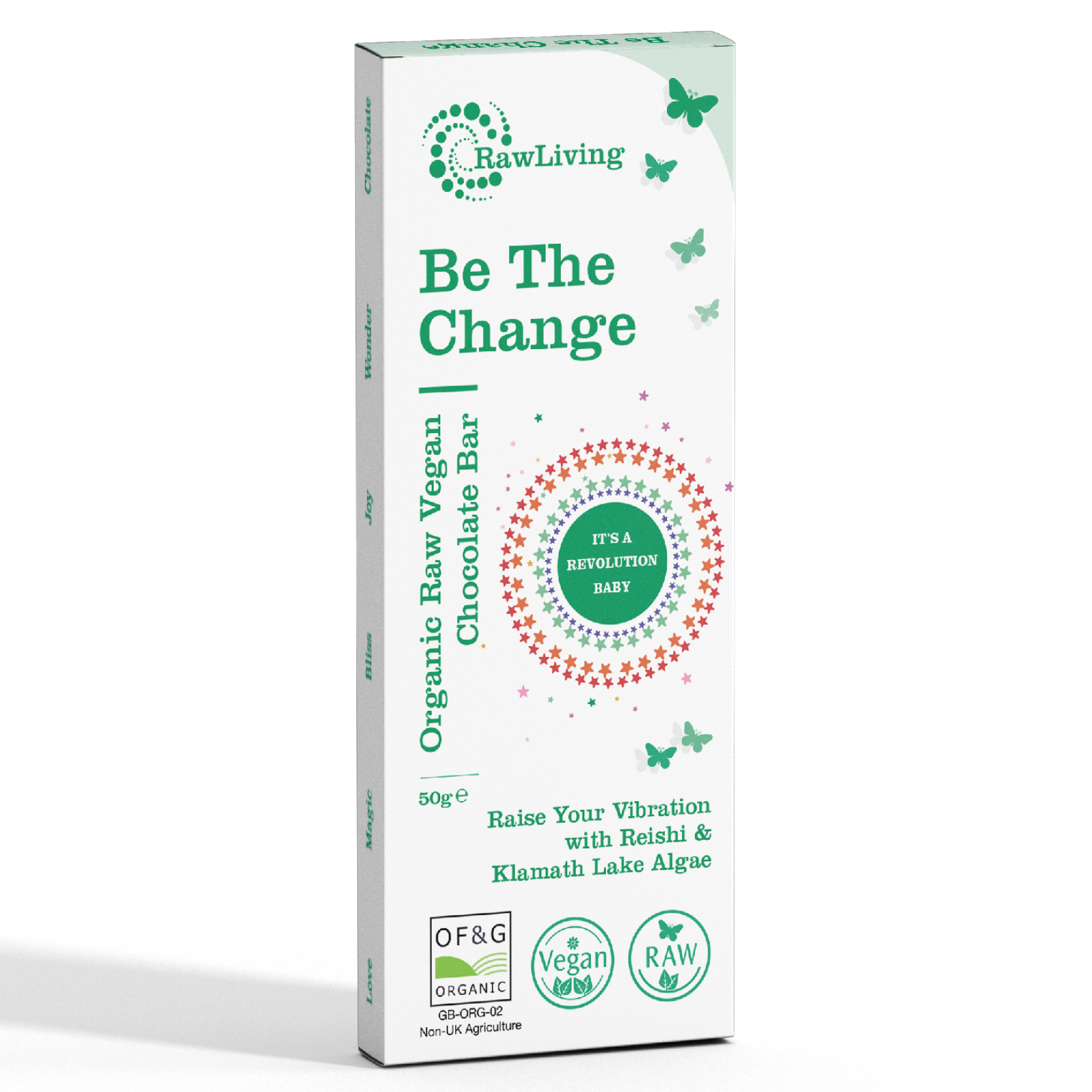 Be the Change Raw Chocolate Bar with Reishi and Klamath Lake Algae (50g)
