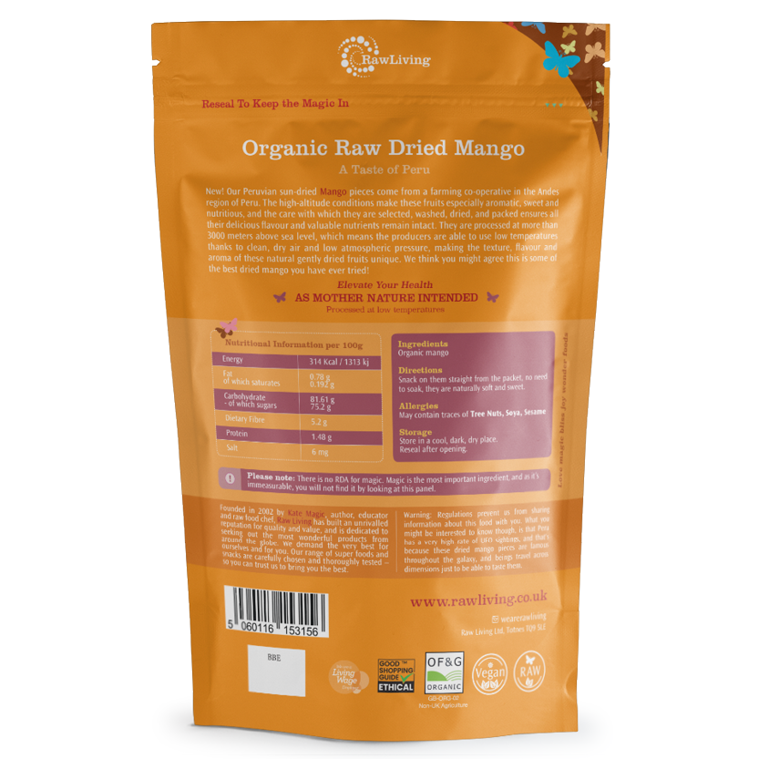 Peruvian Sun-Dried Mango - Organic (125g, 600g, 2.5kg)