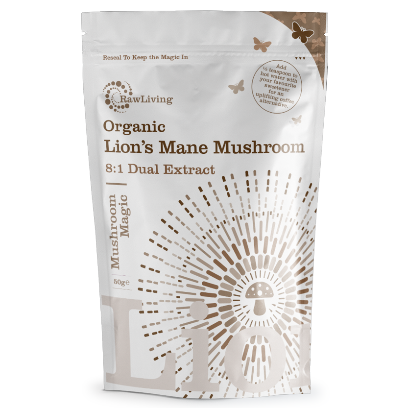 Lions Mane Mushroom Dual Extract Powder - Organic (50g, 250g, 1kg)