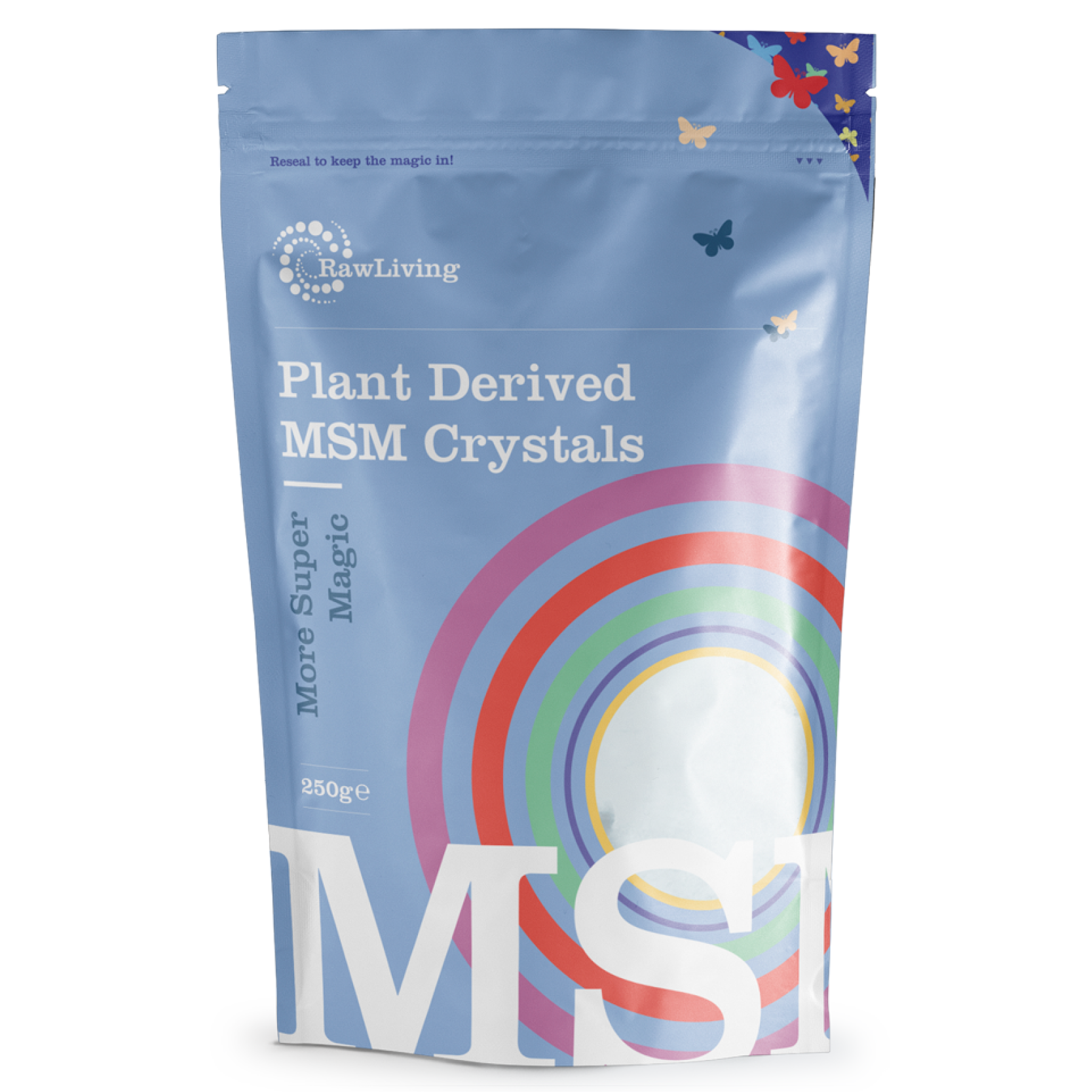 MSM Crystals (Powder) | Raw Living UK | Supplements | Raw Living Plant-Derived MSM (methylsulfonylmethane) crystals are a naturally occurring form of the mineral Sulphur, which is great for Hair, Skin & Nails.