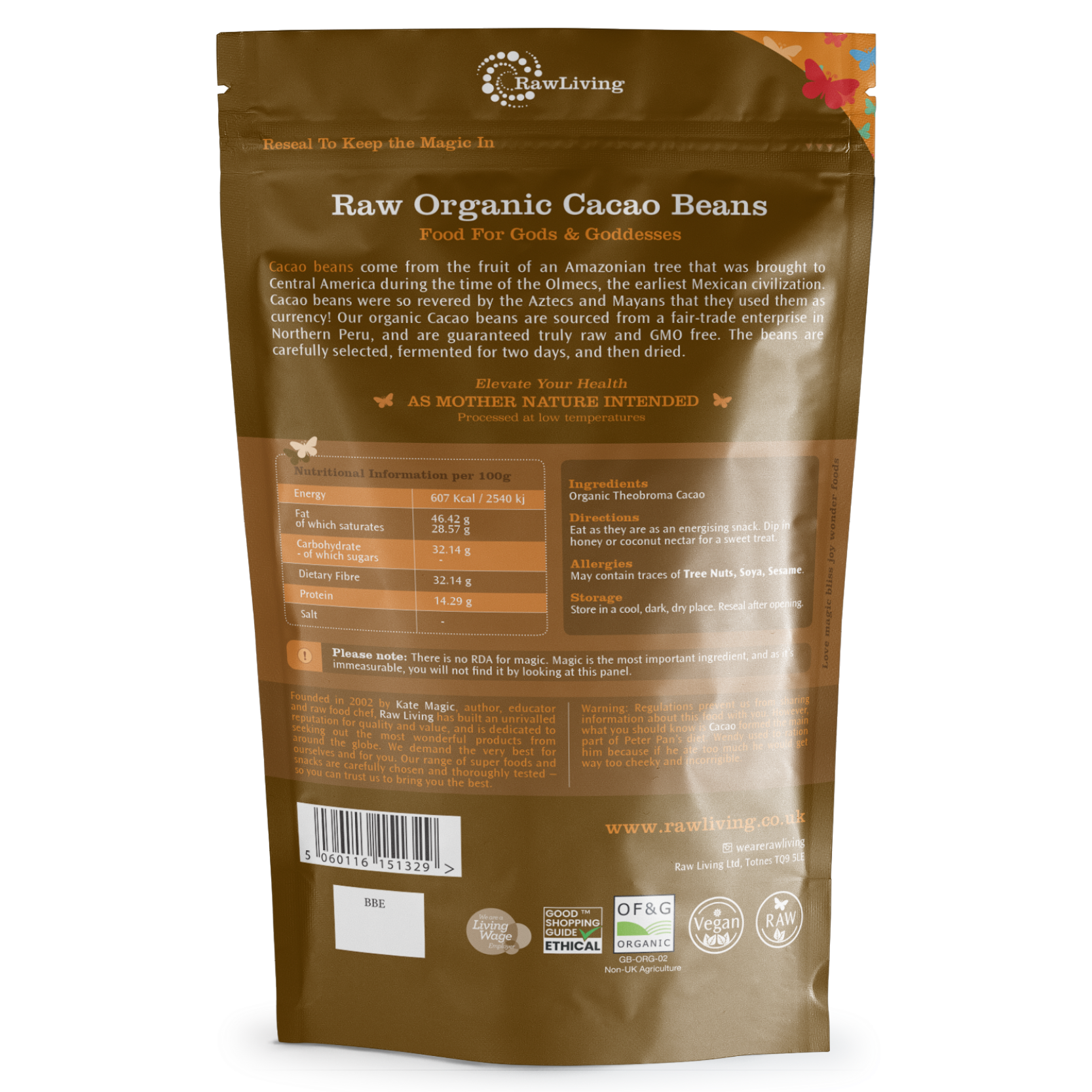 Cacao Beans Peruvian - Raw and Organic
