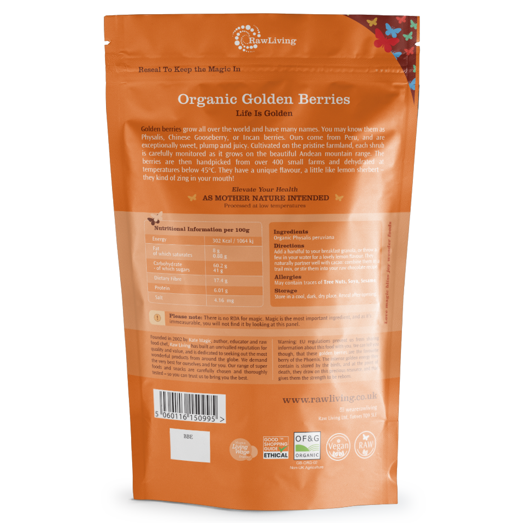 Organic Goldenberries | Raw Living UK | Raw Foods & Fruits | Raw Living Organic Goldenberries (Incan Berries), are a special variety with an unusual natural sweet flavour, from Peru. Vitamin rich & 100% Natural.