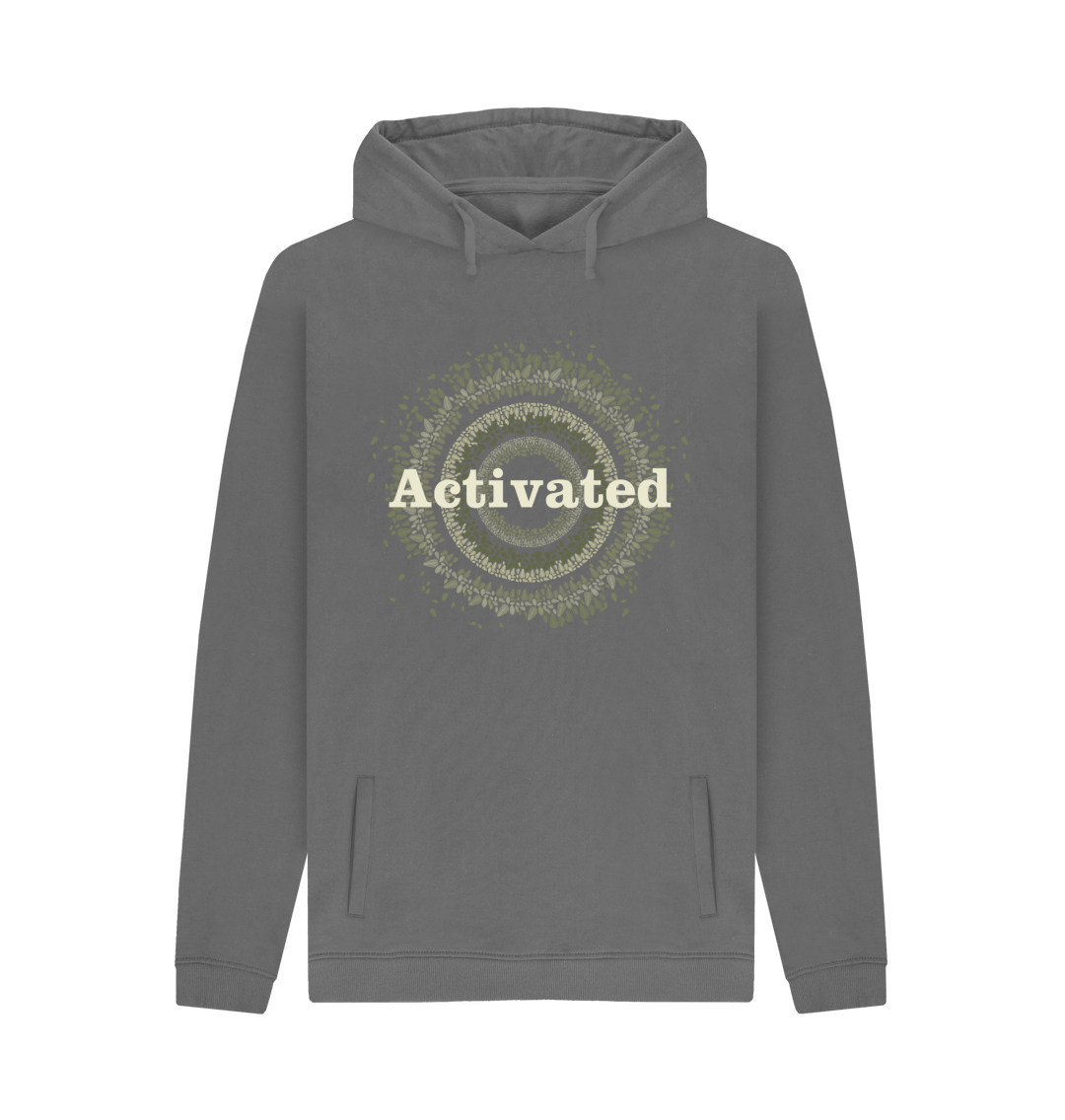 Slate Grey Printed Hoody Front