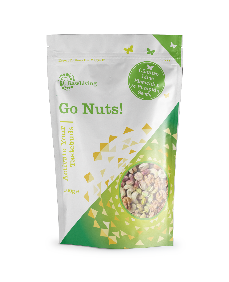 Go Nuts! Activated Cilantro Lime Pistachios &amp; Pumpkin Seeds (100g, 250g, 1kg)