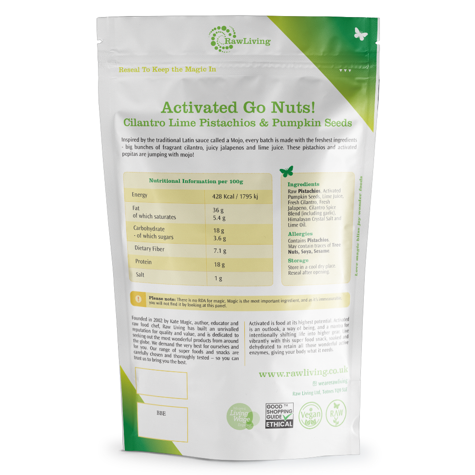 Go Nuts! Activated Cilantro Lime Pistachios & Pumpkin Seeds