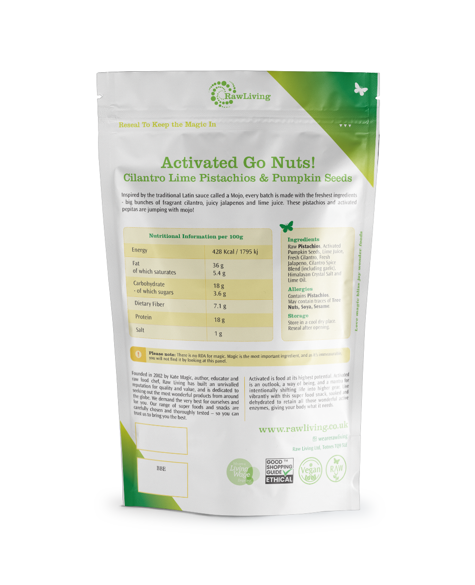 Go Nuts! Activated Cilantro Lime Pistachios &amp; Pumpkin Seeds