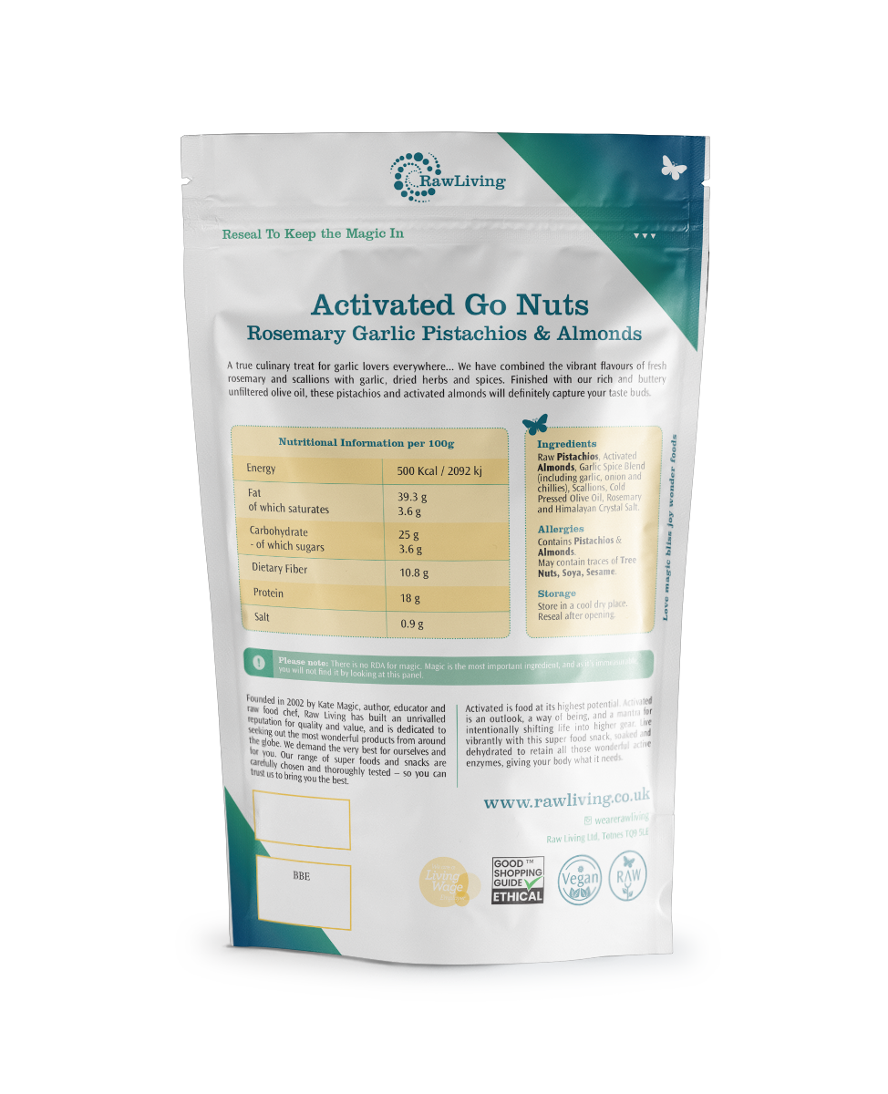 Go Nuts! Activated Rosemary Garlic Pistachios &amp; Almonds