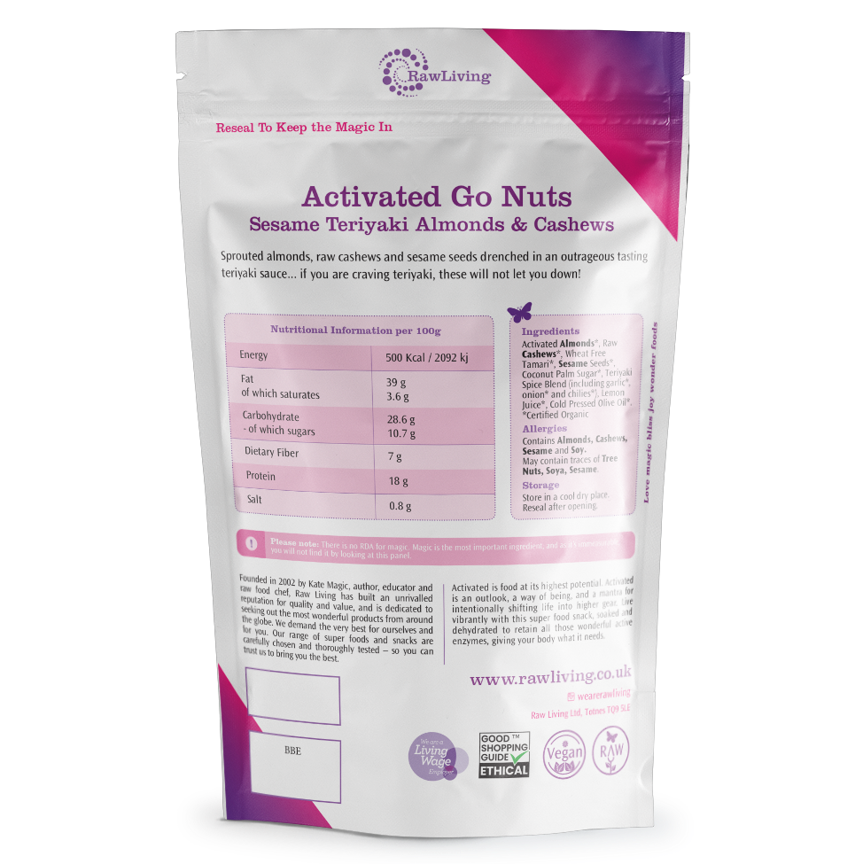 Go Nuts! Activated Sesame Teriyaki Almonds & Cashews