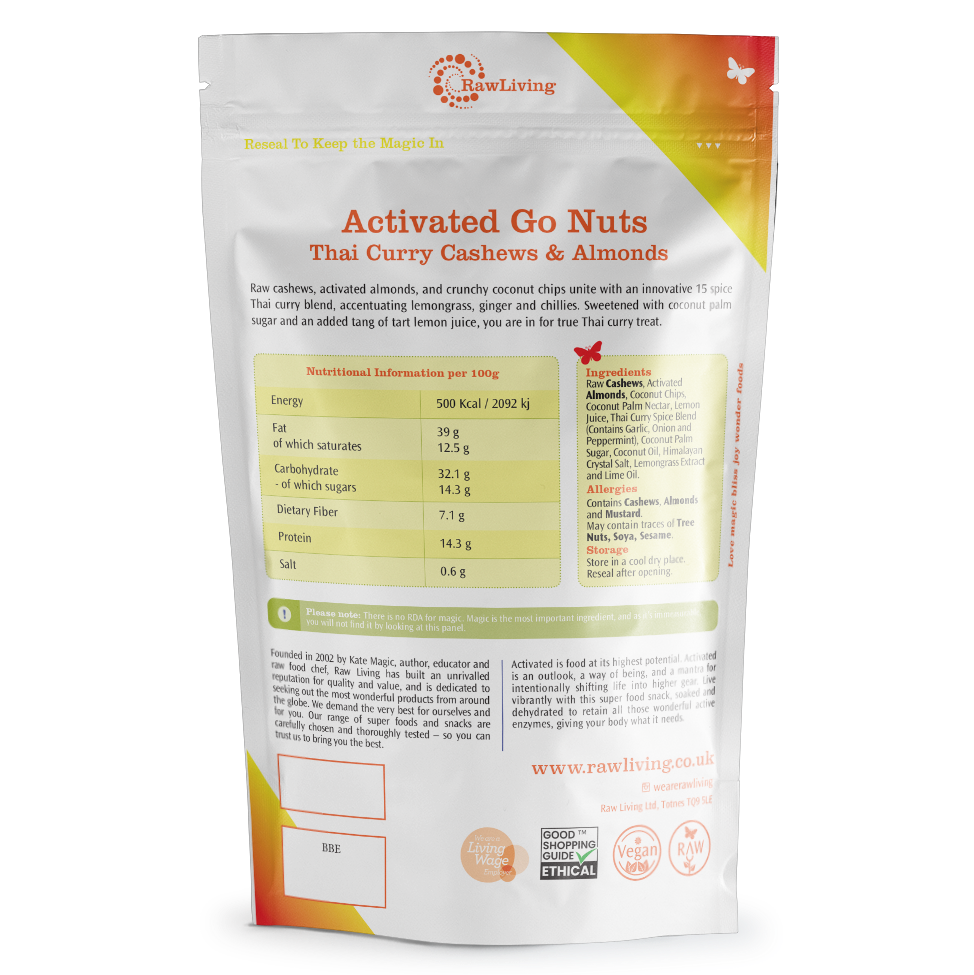 Go Nuts! Activated Thai Curry Cashews & Almonds