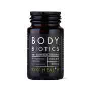 Body Biotics | Kiki Health | Raw Living UK | Supplements | Kiki Health Body Biotics™ (60 x 400mg) probiotics mimic nature for the benefits of true bacterial cultures. Cultured and encapsulated in ancestral prebiotics.