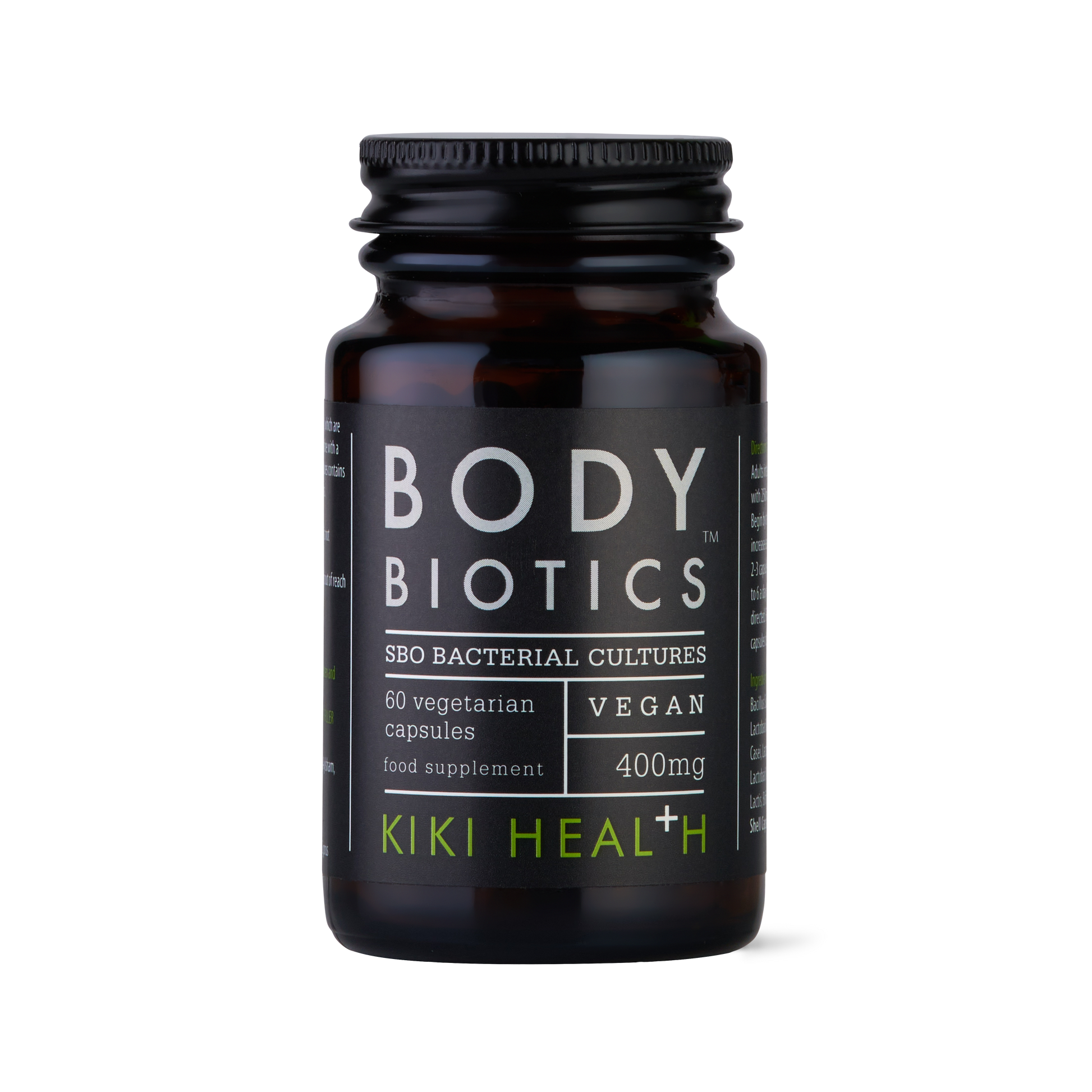 Body Biotics | Kiki Health | Raw Living UK | Supplements | Kiki Health Body Biotics™ (60 x 400mg) probiotics mimic nature for the benefits of true bacterial cultures. Cultured and encapsulated in ancestral prebiotics.