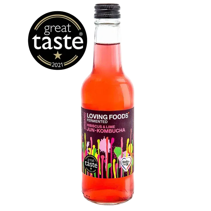 Organic Jun Kombucha - Hibiscus & Lime (330ml)