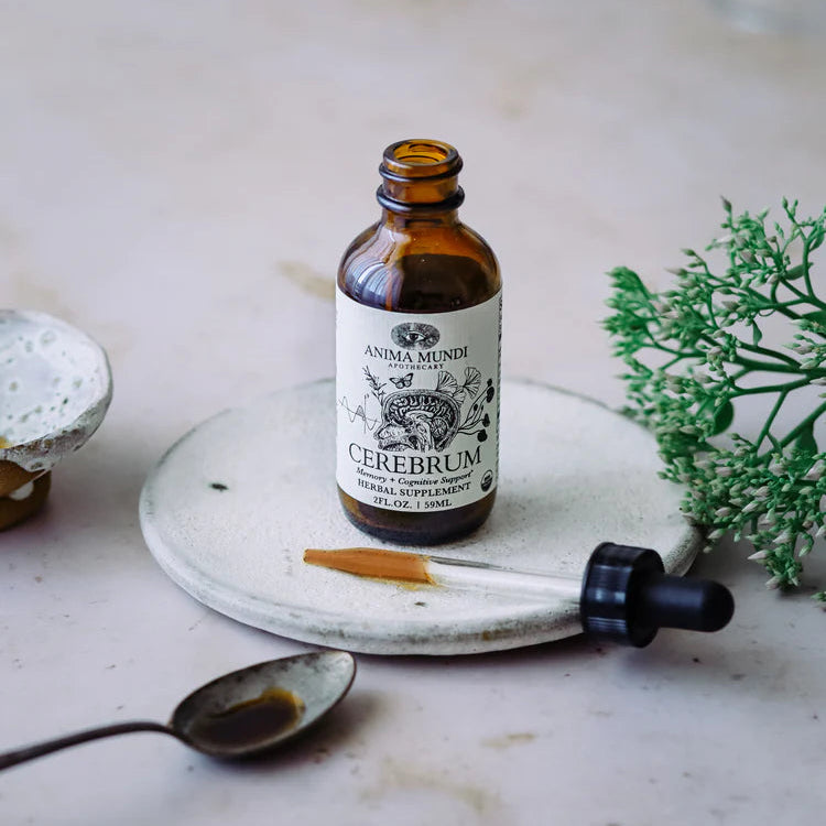 Cerebrum Adaptogenic Tonic (2oz) | Anima Mundi Herbals | Raw Living UK | Herbs & Tonic Herbs | Anima Mundi's Cerebrum Tonic is a Nourishing Brain Formula. It brings Circulation to Tissue, Enhances Clarity, and it helps Hypothalamic & Pituitary Function.