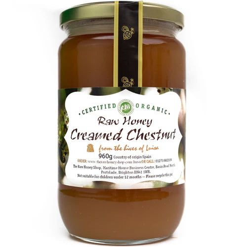 Raw Organic Honey - Creamed Chestnut 960g
