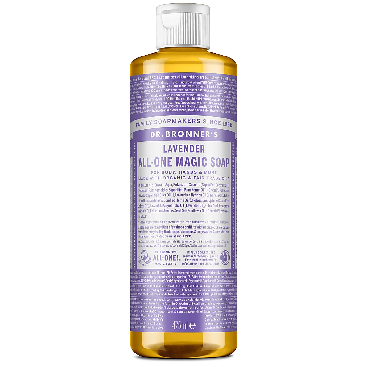 Dr Bronner&#39;s Magic Liquid Soap - Lavender (237ml, 473ml)