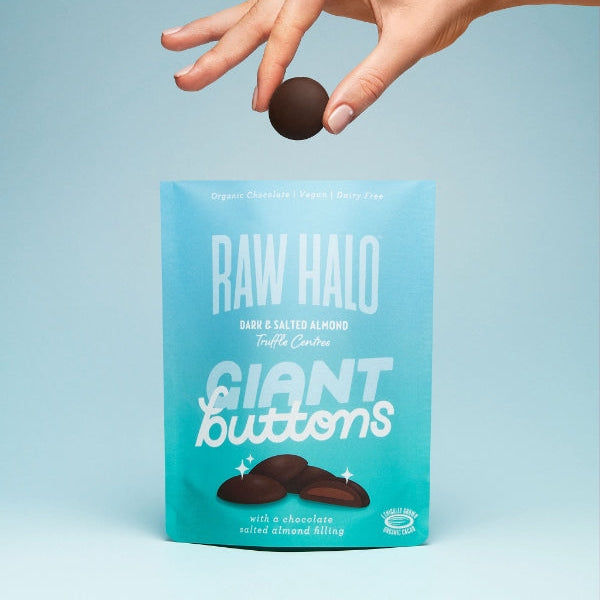 Dark & Salted Almond Giant Chocolate Buttons (90g)