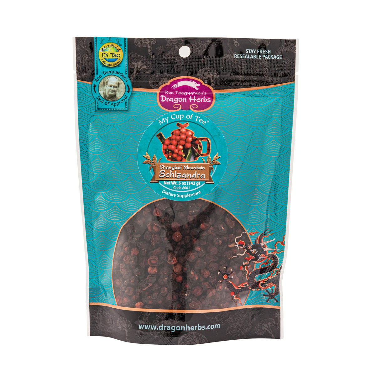 Dragon Herbs - Changbai Mountain Schizandra Fruit (5oz)