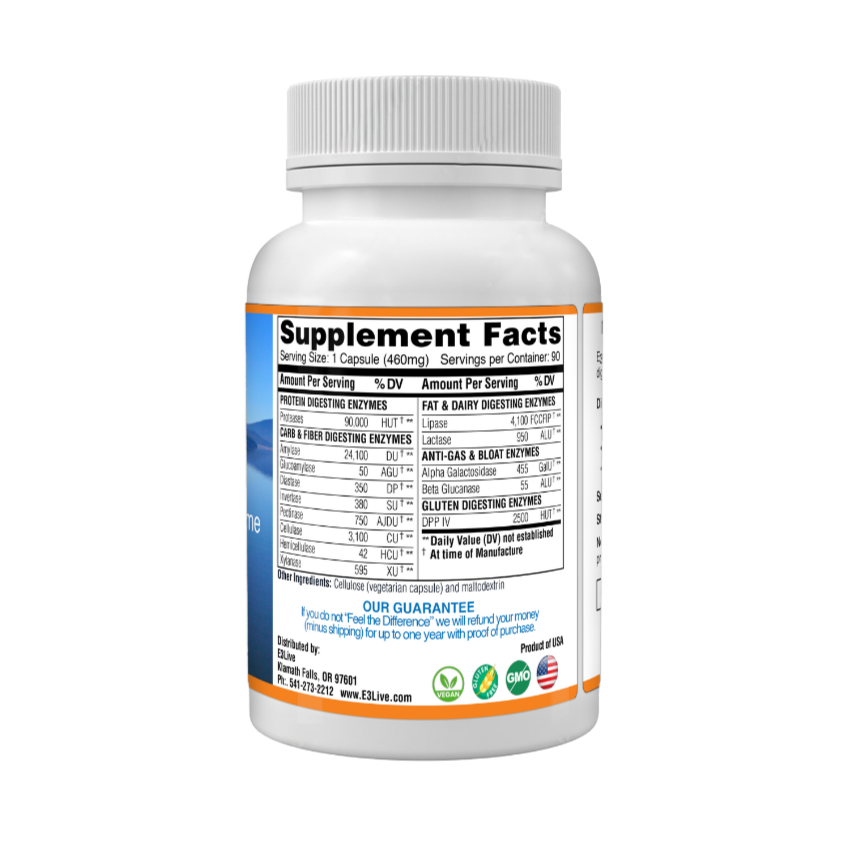 E3Enzymes Supreme Professional Strength (90 Capsules | 460mg)