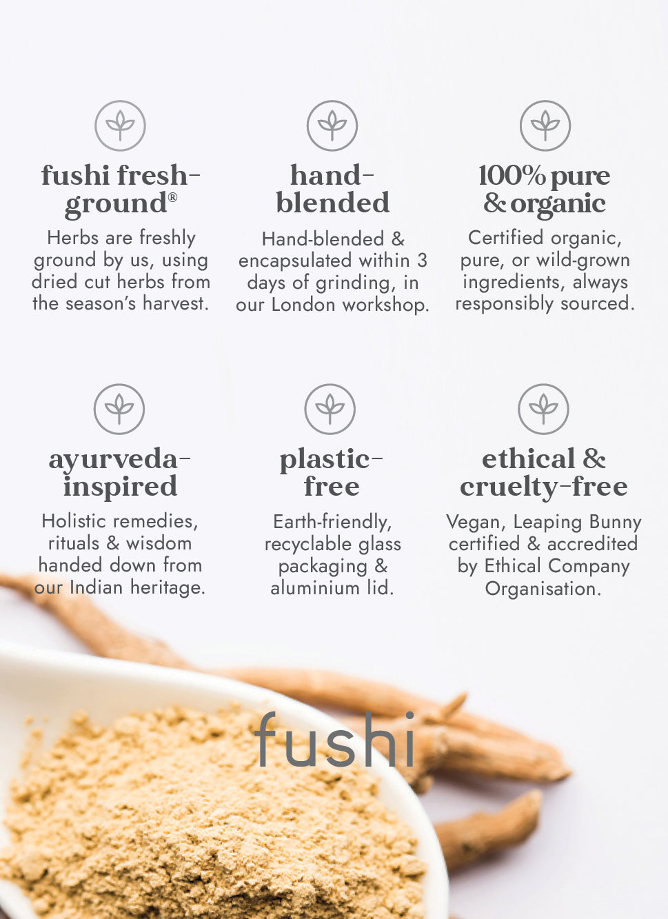 Fushi - Organic Fresh-Ground Ashwagandha (60 caps)