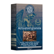 Box of Activated Granola with Apple & Flax Seed flavor on a white background