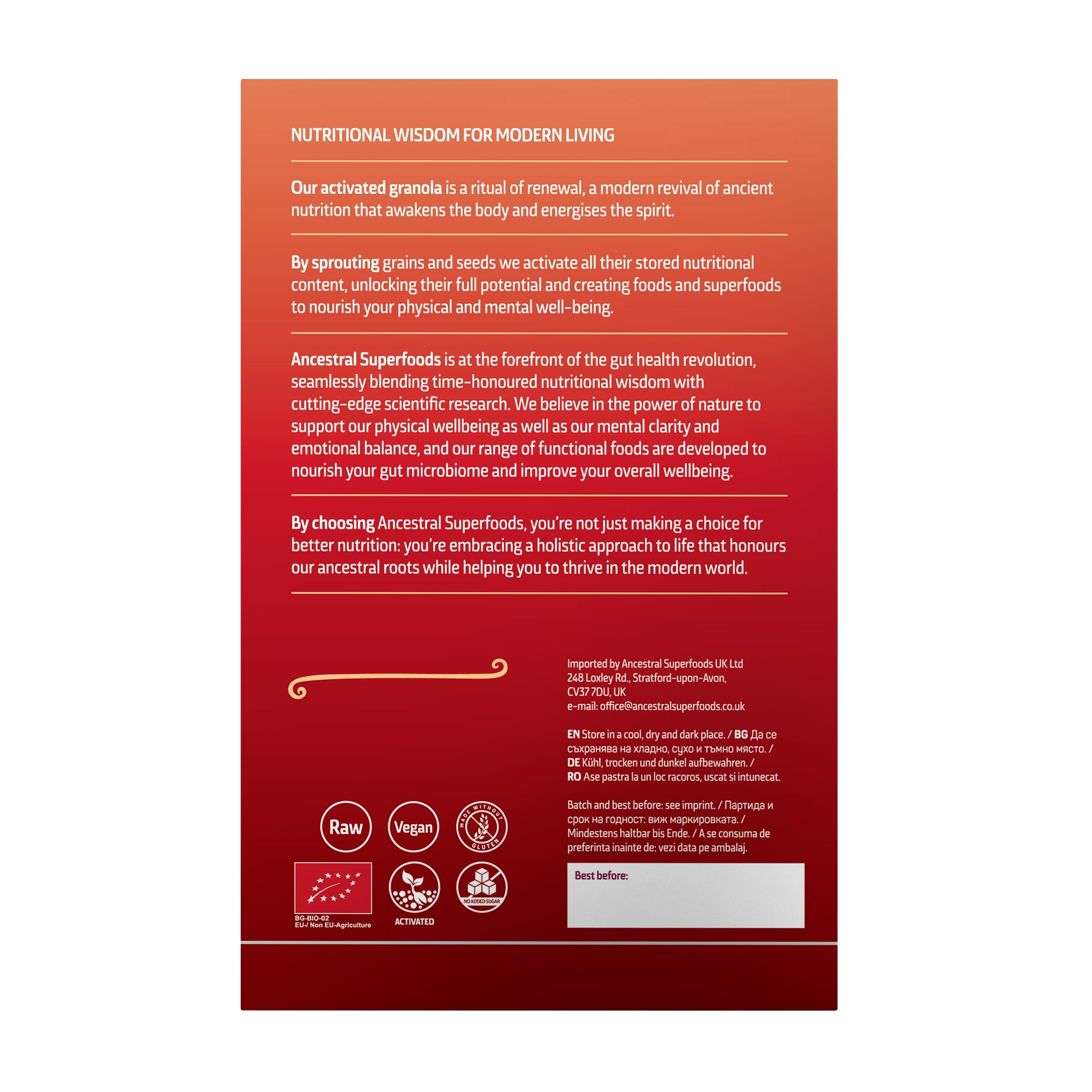 Activated Granola - Pumpkin Seed & Orange (250g)