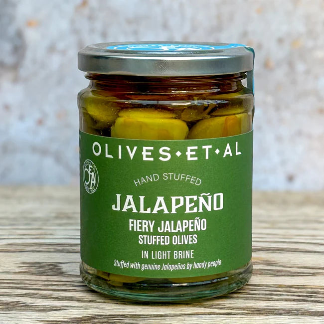Fiery Jalapeno Stuffed Olives (150g)