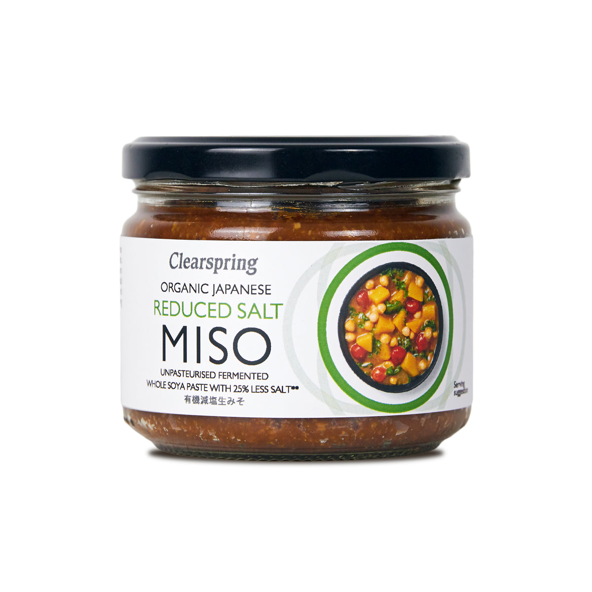 Organic Reduced Salt Miso Paste - Unpasteurised (300g) - Clearspring