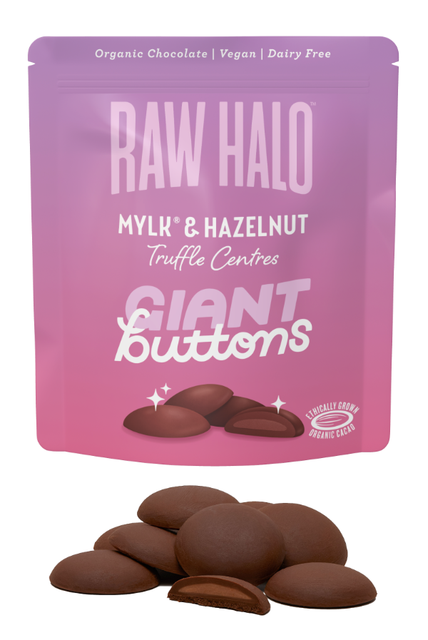 Raw Halo - Mylk &amp; Hazelnut Giant Chocolate Buttons (90g)