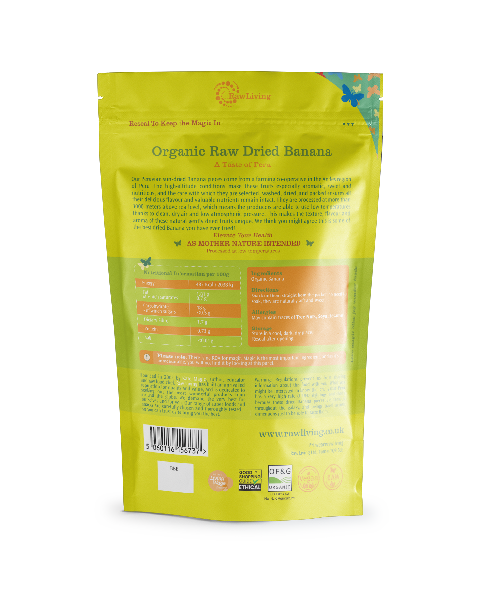 Dried Banana Peruvian - Raw & Organic