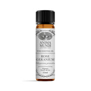 Anima Mundi Rose Geranium essential oil bottle on a white background