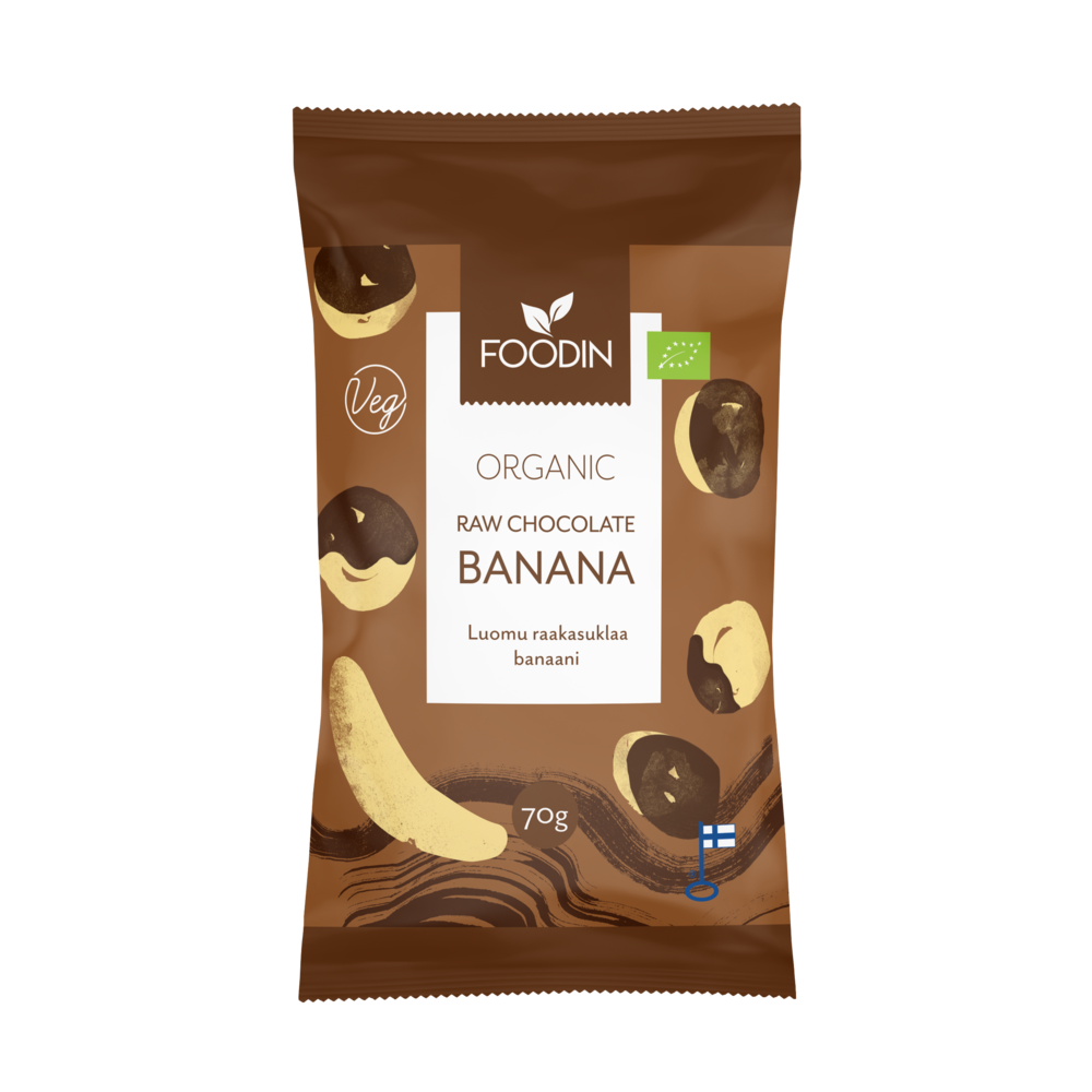 Organic Raw Chocolate Coated Banana