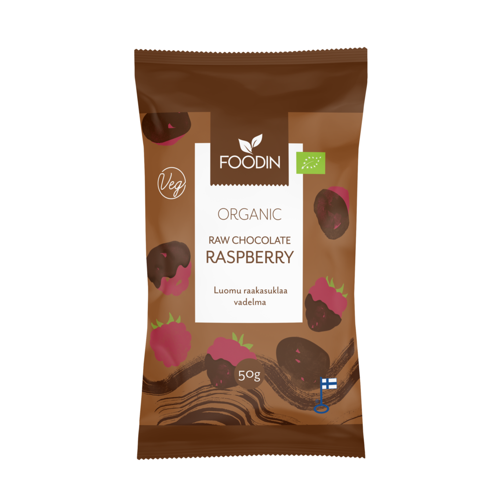 Organic Raw Chocolate Coated Raspberry