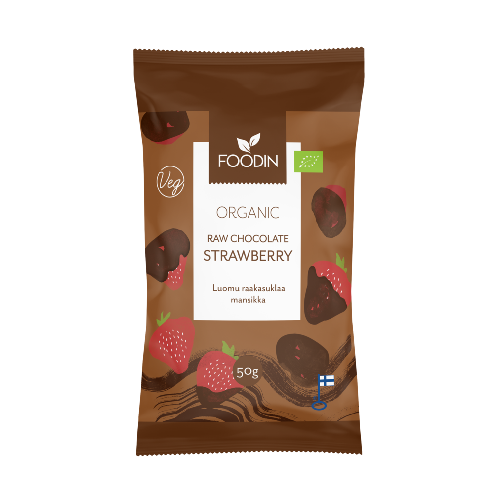 Organic Raw Chocolate Coated Strawberry