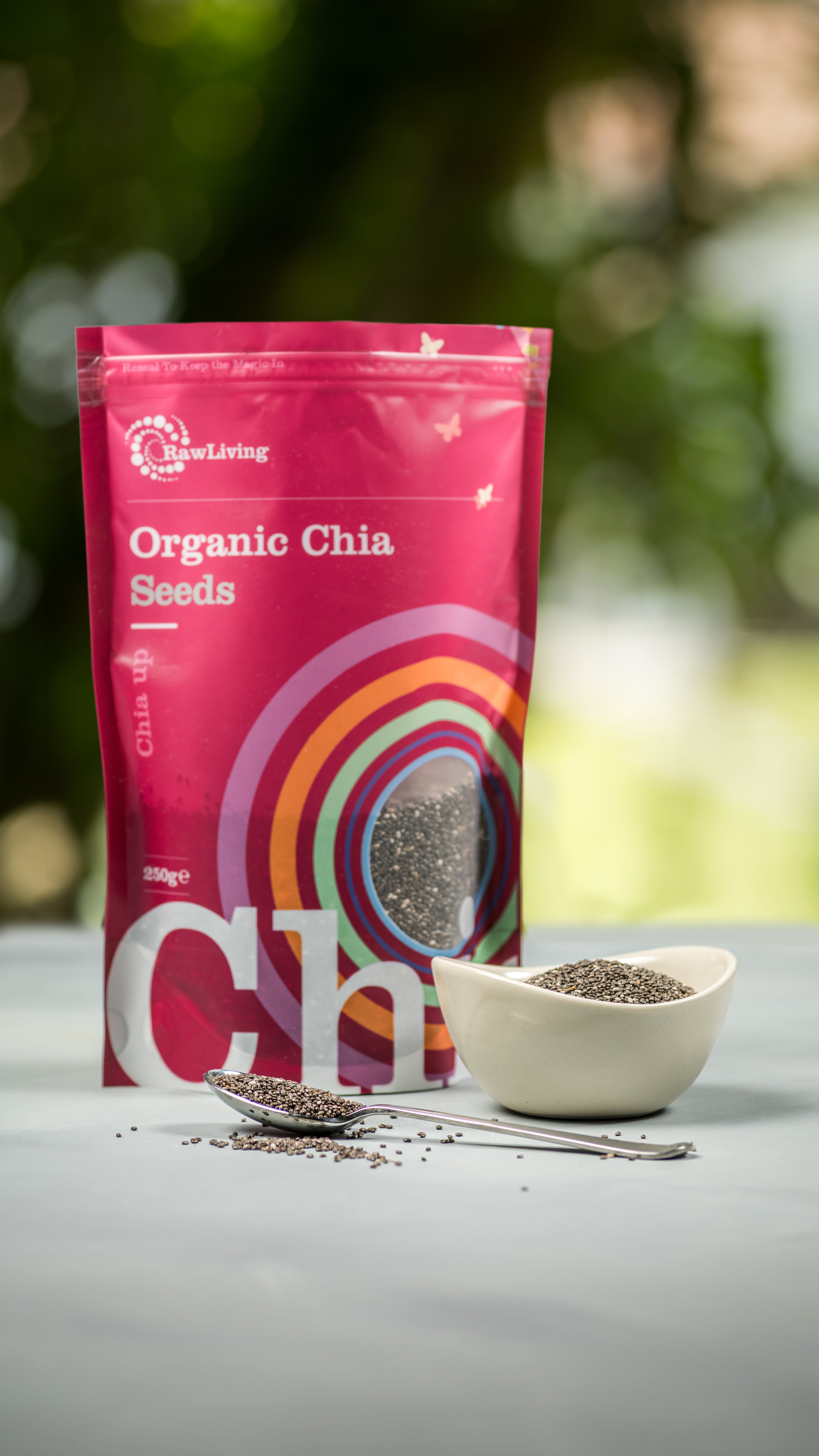 Organic Chia Seeds | Raw Living UK | Raw Foods | Raw Living Organic Chia Seeds: packed with Antioxidants, Chia is one of the most nutritious superfoods! Chia is full of Fibre, Protein, Vitamins & Minerals.