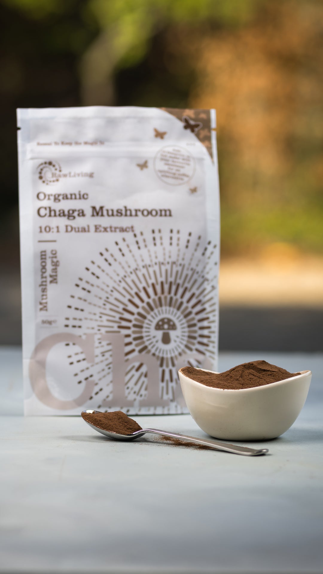 Chaga 10:1 Dual Extract Powder - Organic