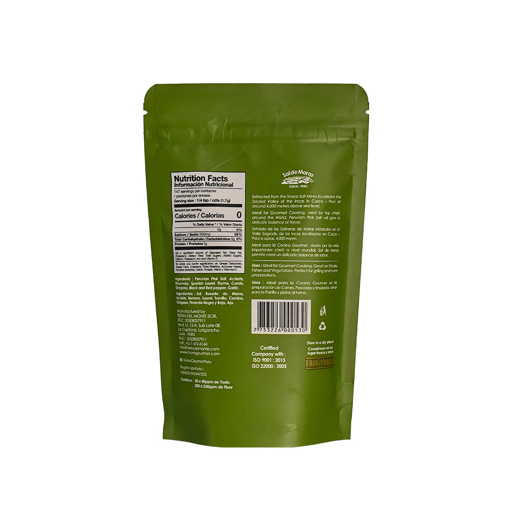 Peruvian Maras Salt - Coarse Grain With Spices