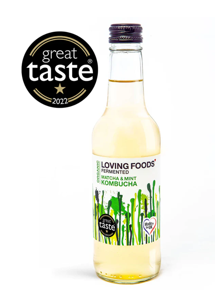 Loving Foods Organic Matcha &amp; Mint Kombucha (330 ml)