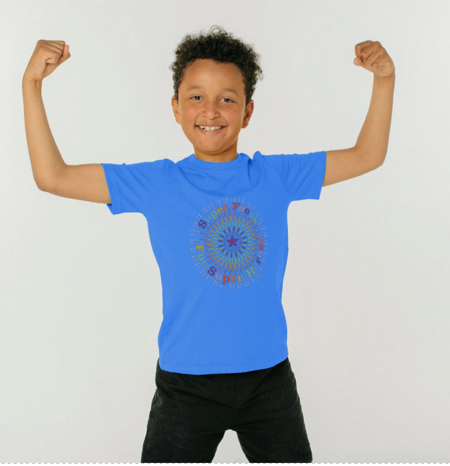 Kids&#39; Organic Cotton T-Shirt - Superfoods For Super Heroes
