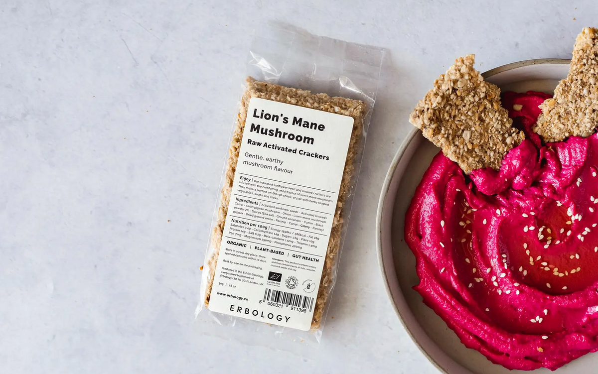 Lion's Mane Raw Activated Crackers