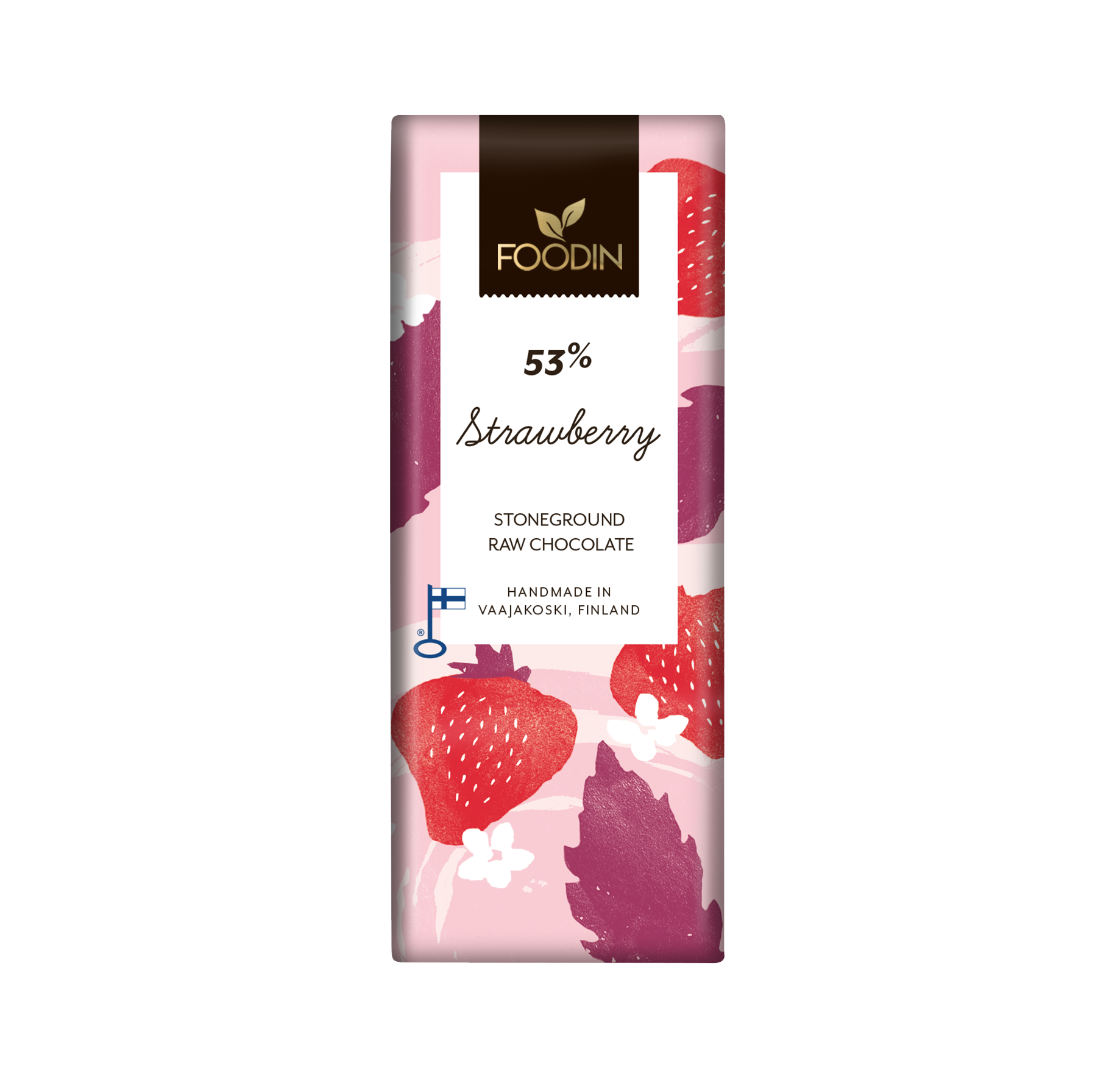 Organic Raw Chocolate Bar Strawberry 53%