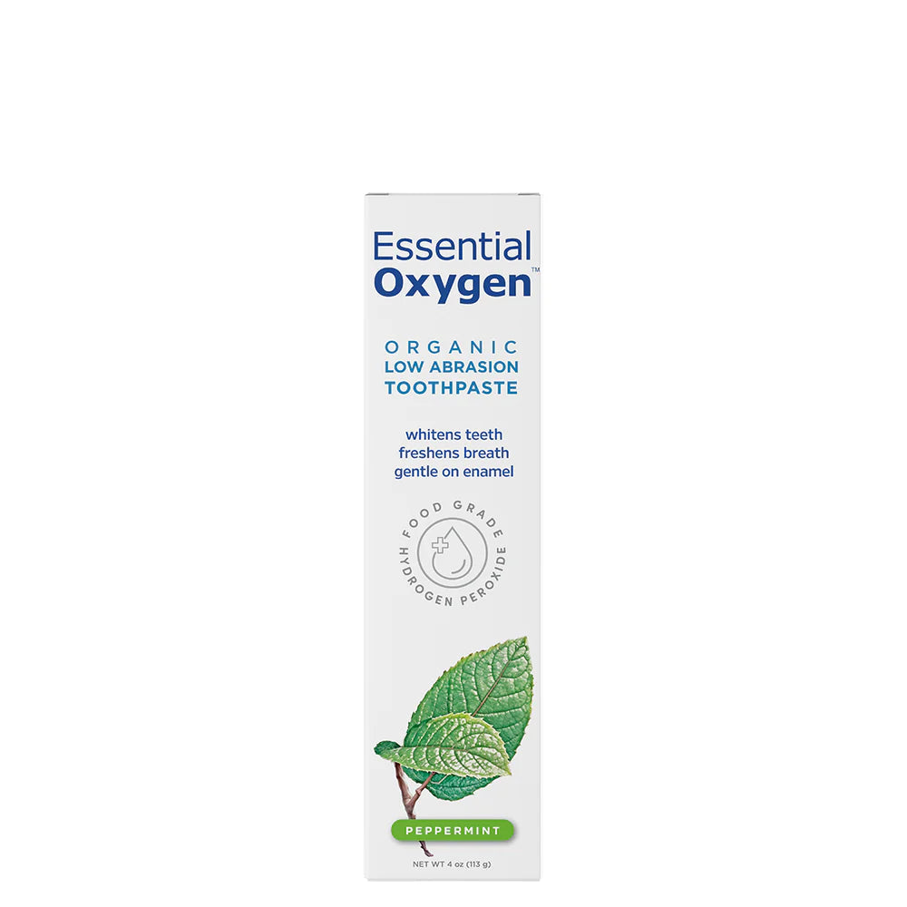 BR Toothpaste | Essential Oxygen | Raw Living UK | Tooth Care | Essential Oxygen BR Toothpaste is organic, low abrasion & free from objectionable ingredients. Made with Hydrogen Peroxide & High Quality Essential Oils.