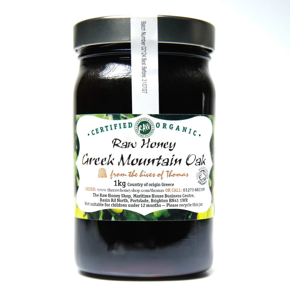 Raw Organic Honey - Artisan Greek Mountain Oak 1kg