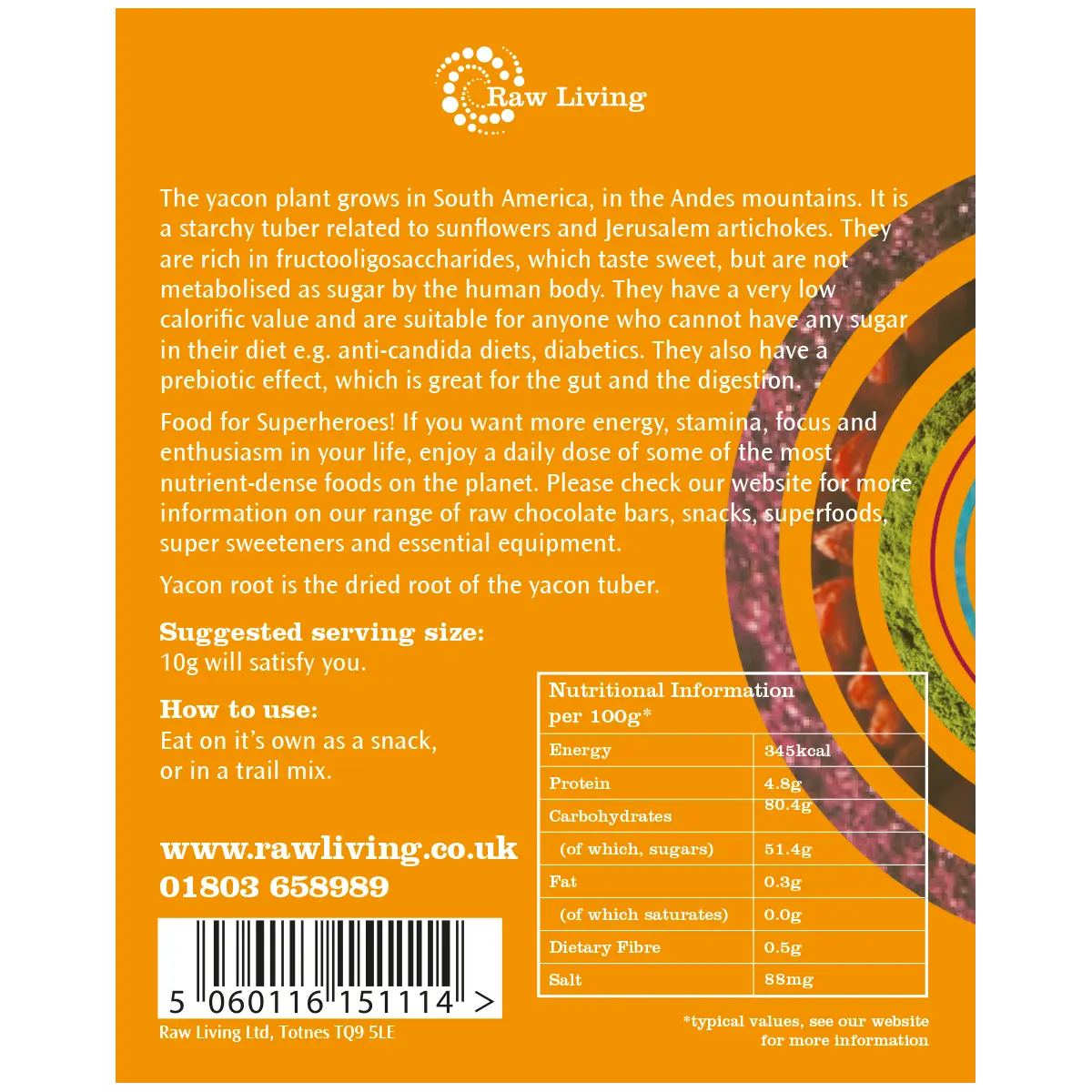 Yacon Root | Raw Living UK | Raw Foods | Natural Sweeteners | Raw Living Yacon is a Peruvian root vegetable containing Fructo-Oligosaccharides sugars. These sugars not absorbed by the body, making Yacon a Low GI Sweetener.