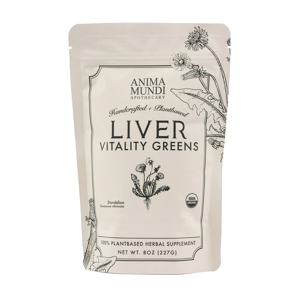 Anima Mundi Liver Vitality Greens 8 oz (227 g), front of pouch