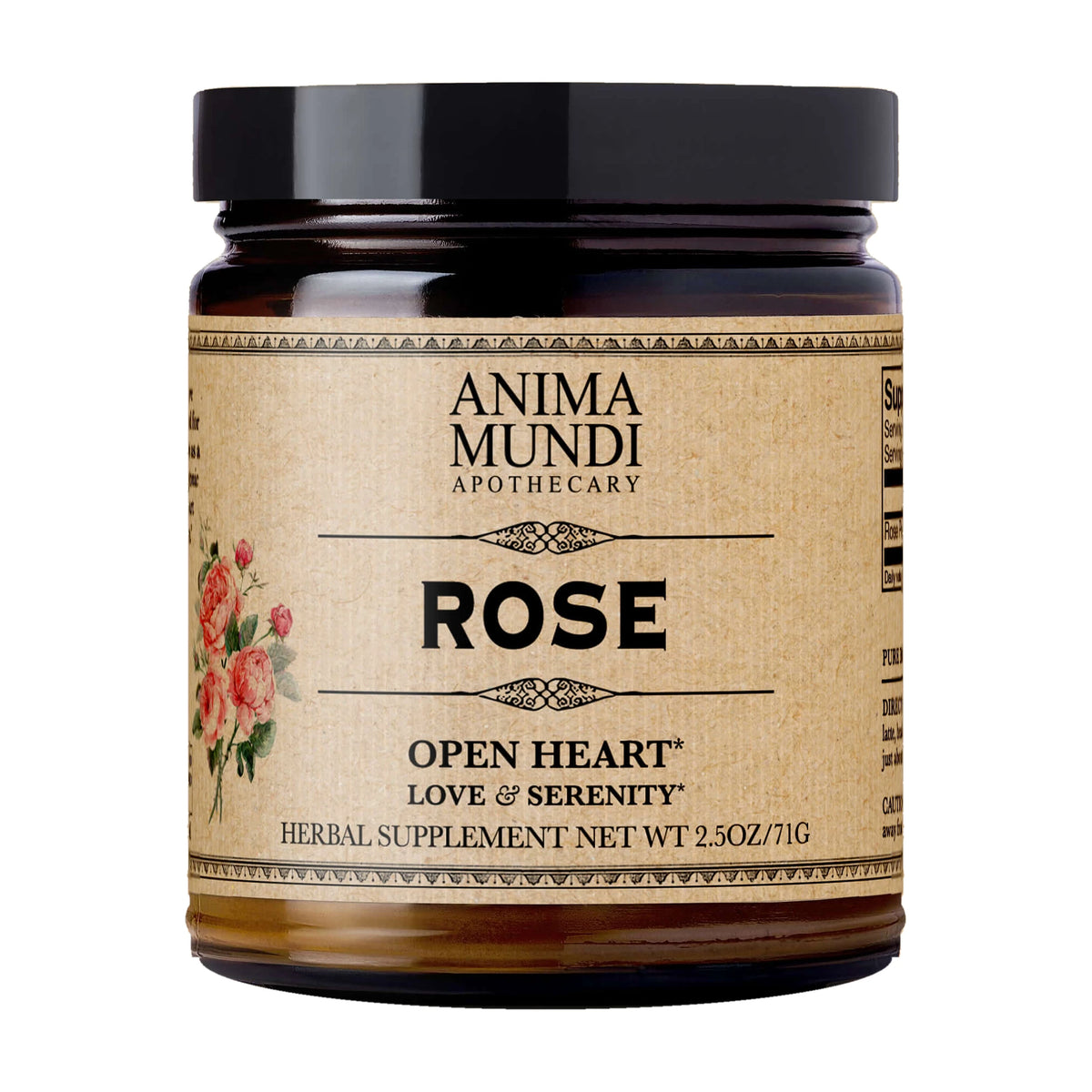 Anima Mundi Rose Powder 2.5 oz (71 g), front of jar