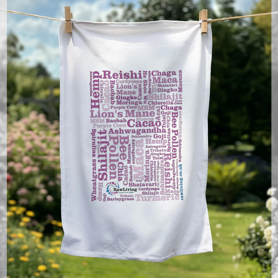 Superfoods Cloud Organic Cotton Tea Towel