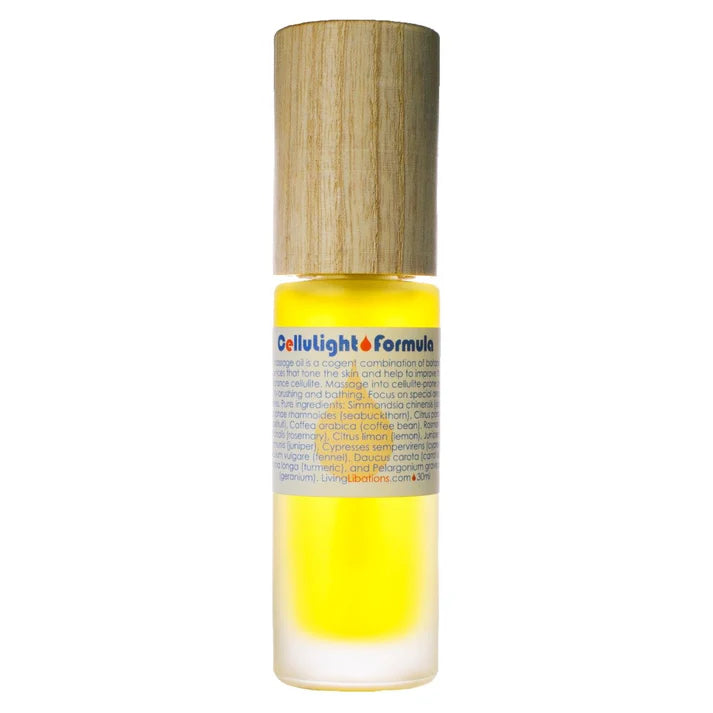 CelluLight Formula | Living Libations | Raw Living UK | Beauty | Skin Care | Living Libations CelluLight formula is a natural & vegan combination of botanical essences that tone the skin and help to improve the appearance cellulite.