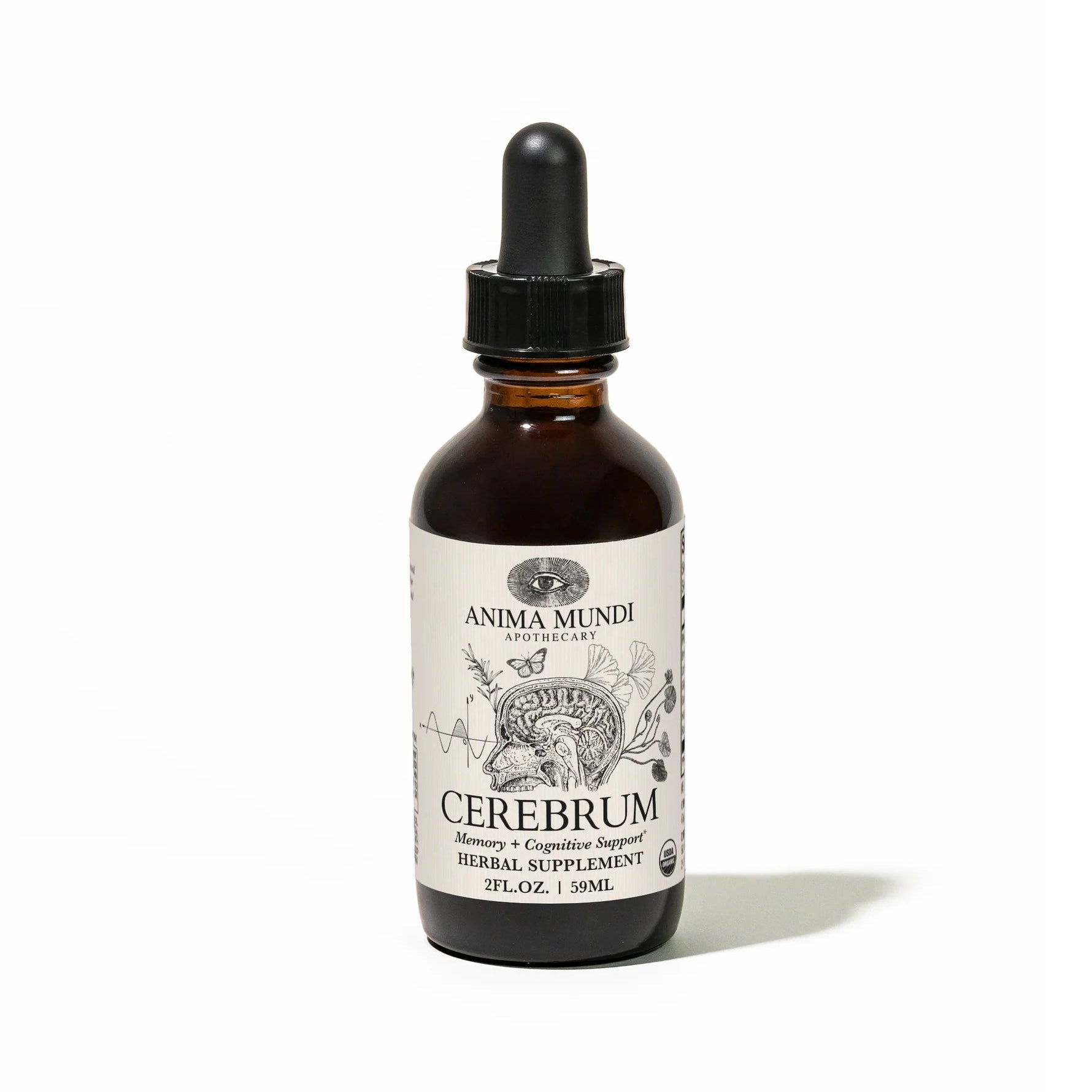 Cerebrum Adaptogenic Tonic (2oz) | Anima Mundi Herbals | Raw Living UK | Herbs & Tonic Herbs | Anima Mundi's Cerebrum Tonic is a Nourishing Brain Formula. It brings Circulation to Tissue, Enhances Clarity, and it helps Hypothalamic & Pituitary Function.